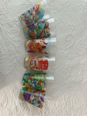 McDonald’s Collector Coca Cola Hello Kitty Beanie Baby Cups - Set of 6 USED